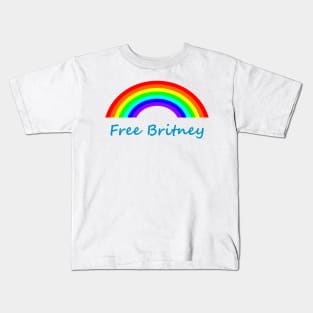Rainbow Typography for Free Britney Kids T-Shirt